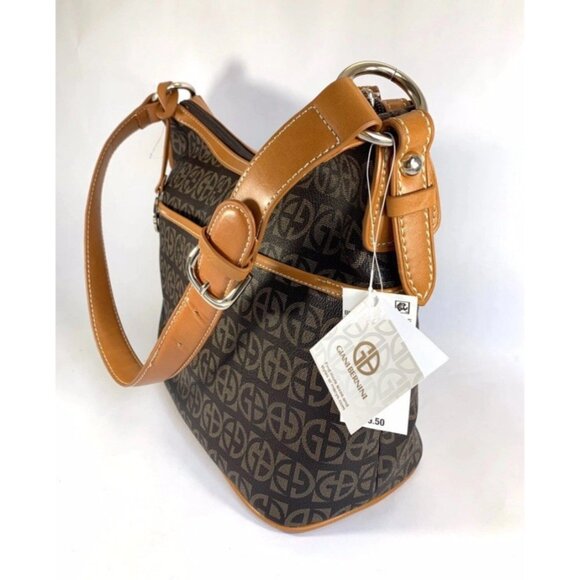 Giani Bernini Block Signature Hobo Handbag New With Tags Minor Imperfection - Picture 2 of 8